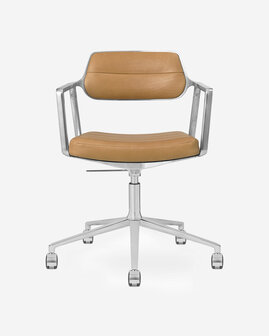 Vipp 453 Swivel met wielen, Sand leather