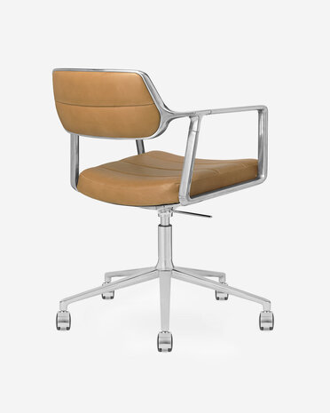 Vipp 453 Swivel met wielen, Sand leather